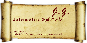 Jelenovics Győző névjegykártya